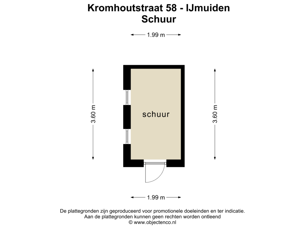 Bekijk plattegrond van Schuur van Kromhoutstraat 58