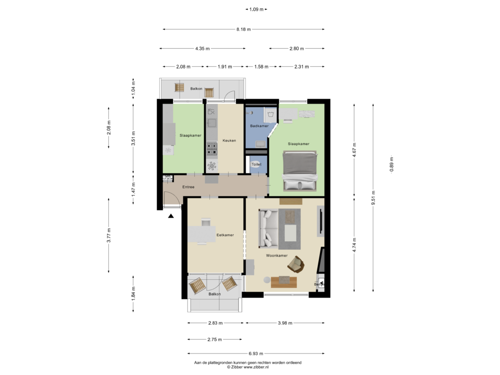 Bekijk plattegrond van Appartement van Jeroen Boschlaan 215