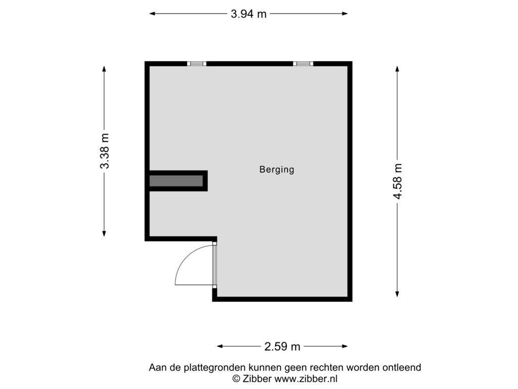 Bekijk plattegrond van Berging van Jeroen Boschlaan 215