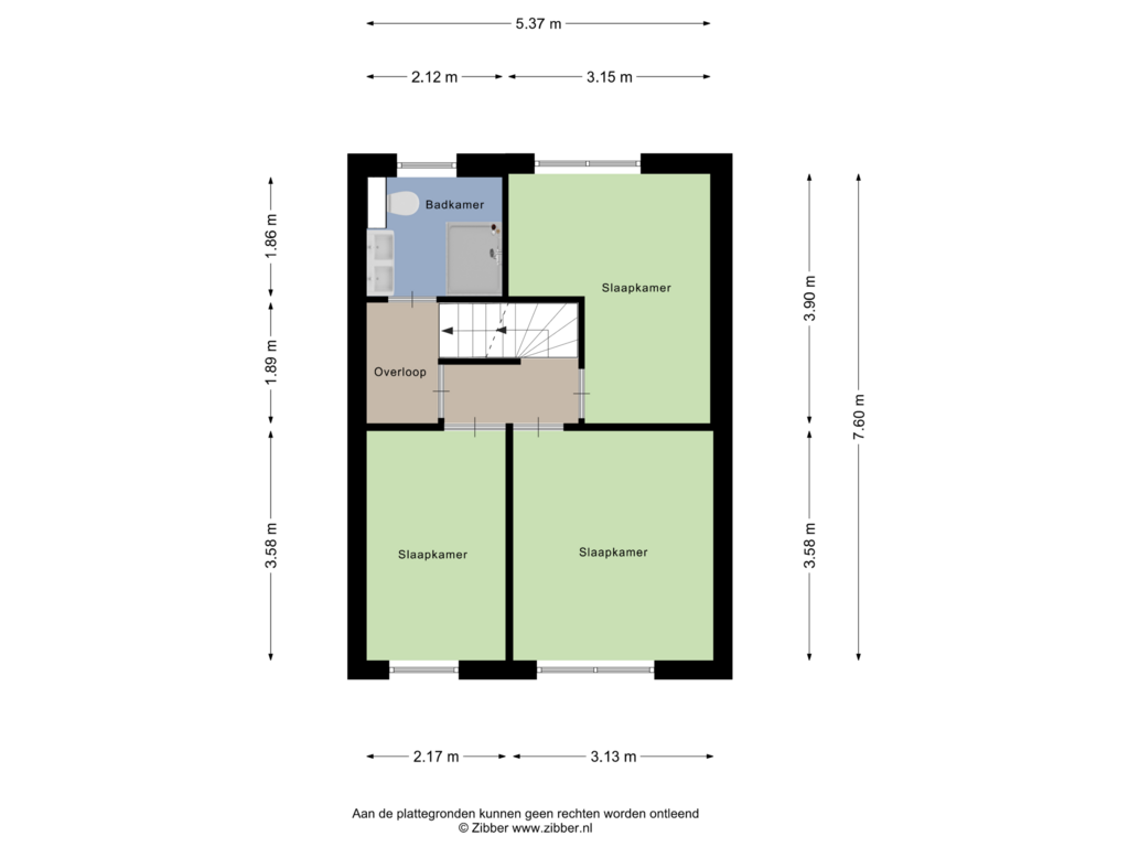 Bekijk plattegrond van Eerste Verdieping van Anna Blamanplantsoen 21