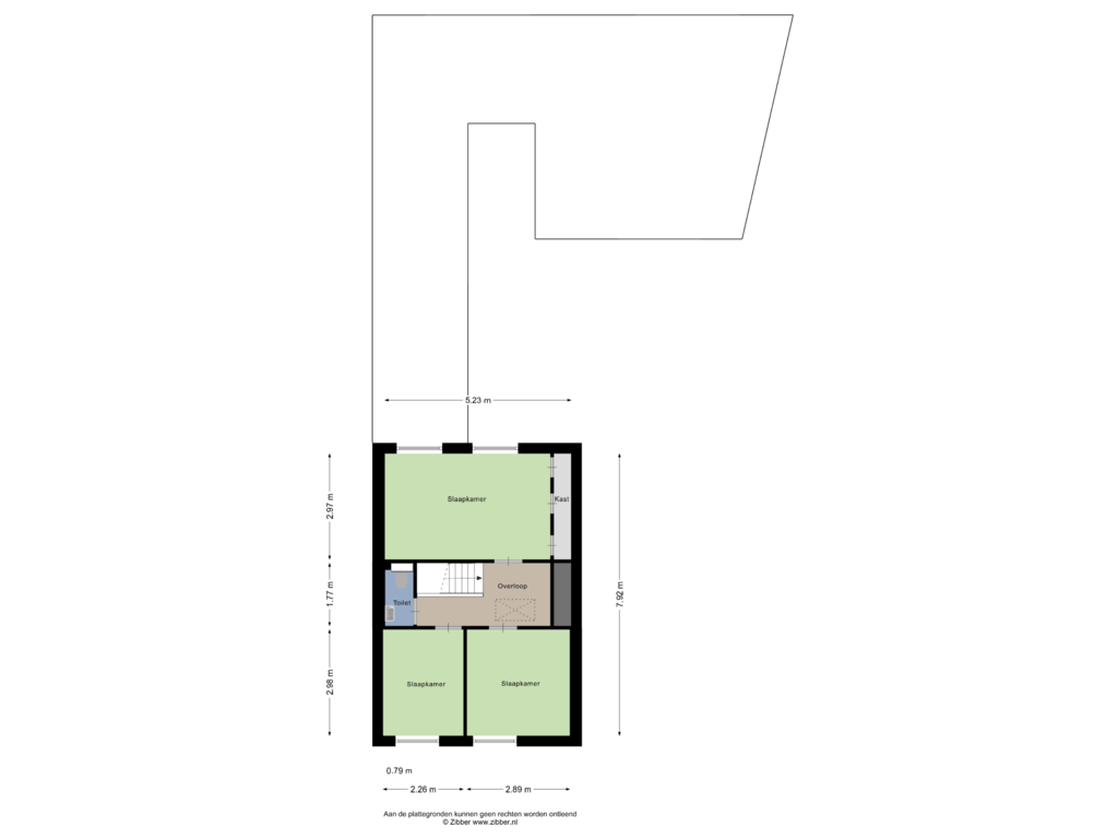 Bekijk plattegrond van Eerste Verdieping van Bergstraat 18