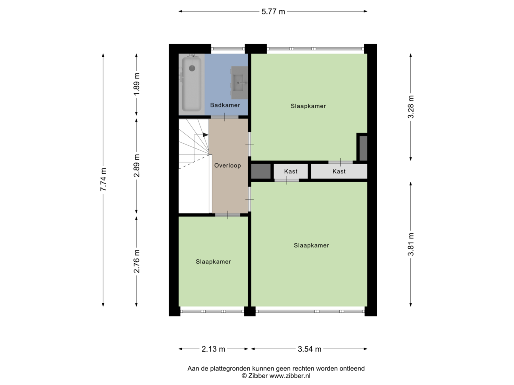 Bekijk plattegrond van Eerste Verdieping van Oelenveerstraat 13