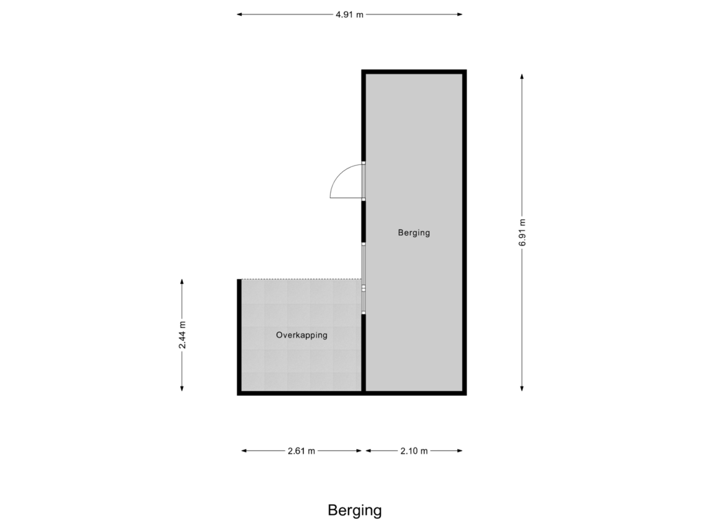 View floorplan of Schuur of Rubensstraat 31