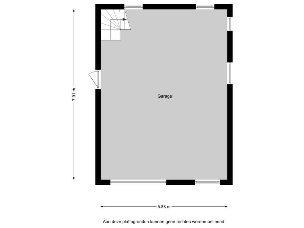 Bekijk plattegrond van Garage Begane Grond van De Wacht 19