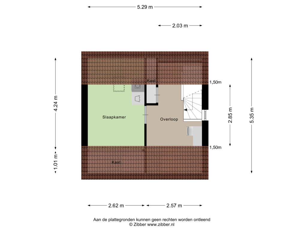 Bekijk plattegrond van Zolder van Boonkamp 34