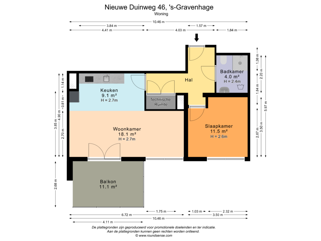 View floorplan of Woning of Nieuwe Duinweg 46