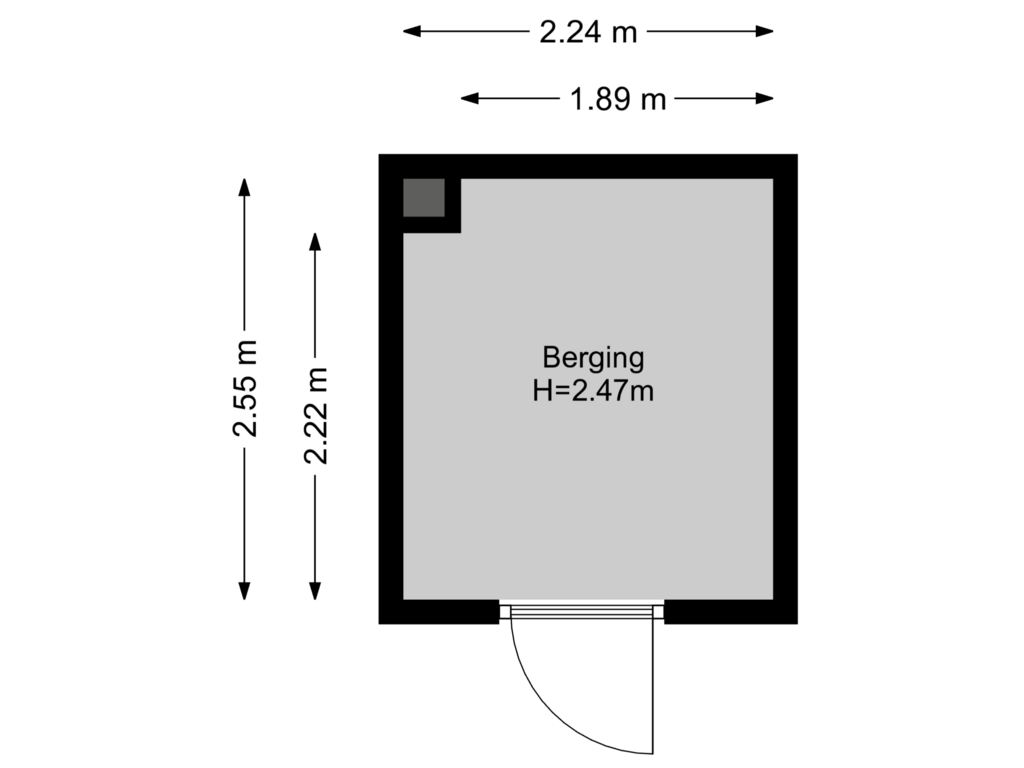 View floorplan of Berging of Schoonzicht 276