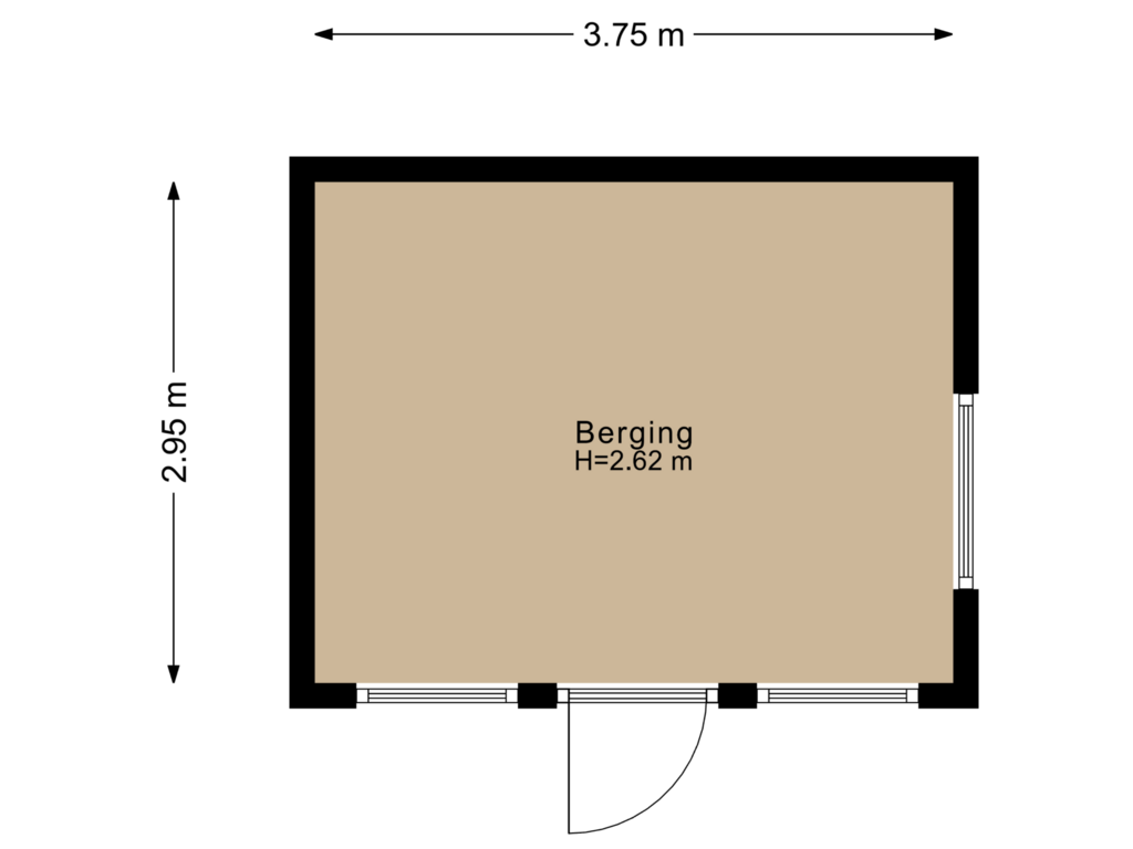 View floorplan of Berging of Westdorplaan 163