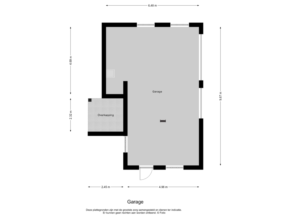 Bekijk plattegrond van Garage van Nederwoudseweg 5-A