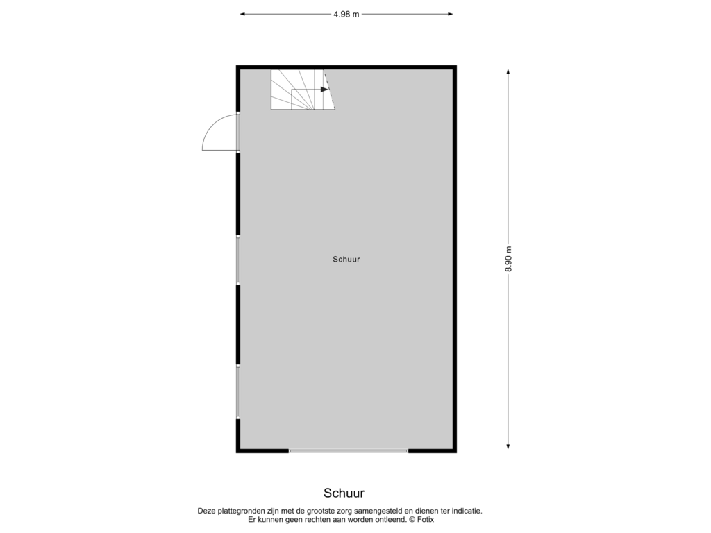 Bekijk plattegrond van Schuur van Nederwoudseweg 5-A