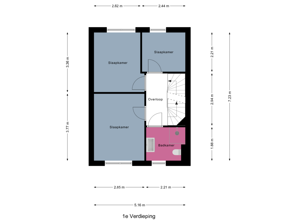 Bekijk plattegrond van 1e Verdieping van Dörper Tore 6