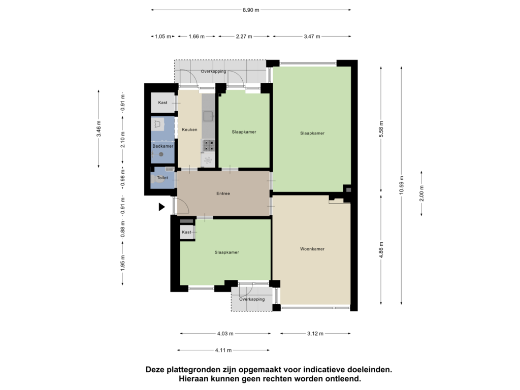 Bekijk plattegrond van Appartement van Heinsiusstraat 16