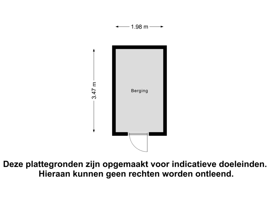 Bekijk plattegrond van Berging van Heinsiusstraat 16