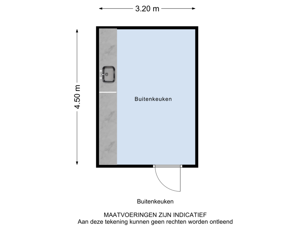 Bekijk plattegrond van Buitenkeuken van Stevensweg 81