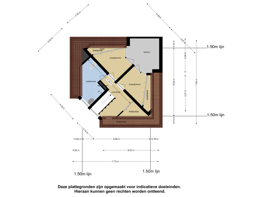 View floorplan of Eerste Verdieping of Kruisbaan 13