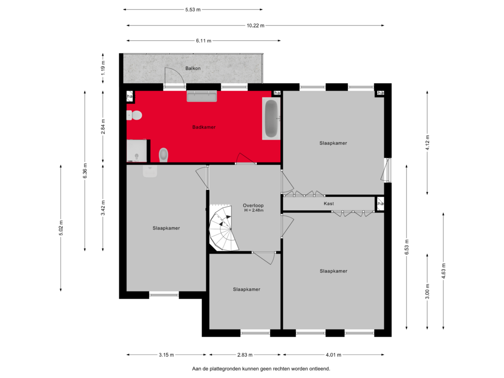 Bekijk plattegrond van 1e verdieping van Burgemeester Aalberslaan 39