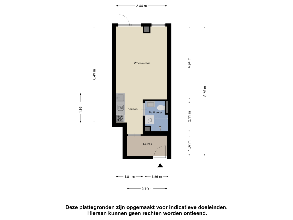 Bekijk plattegrond van Appartement van Hertog Hendrik van Brabantplein 16-B