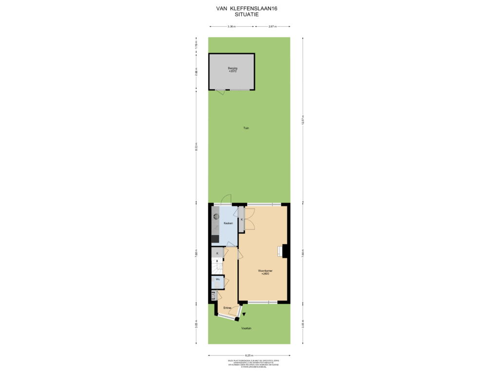 Bekijk plattegrond van Situatie van Van Kleffenslaan 16