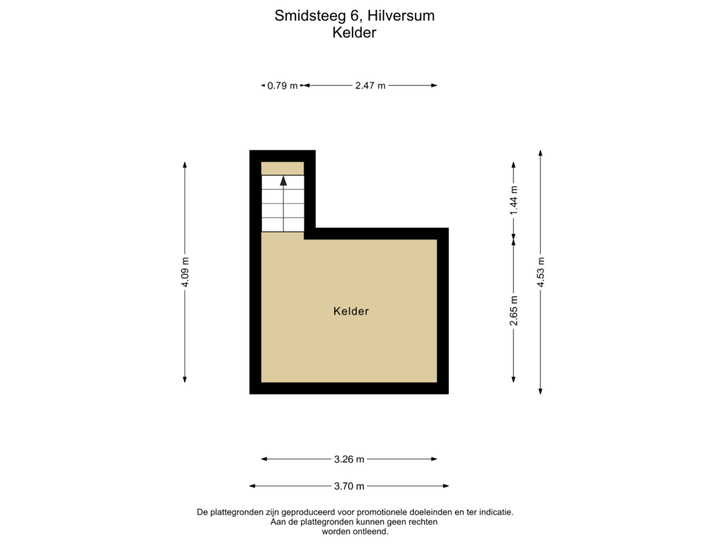 Bekijk plattegrond van Kelder van Smidsteeg 6