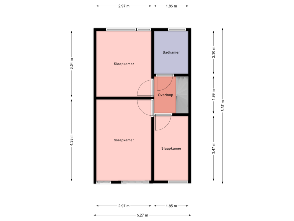 Bekijk plattegrond van 1e verdieping van Kloet 48