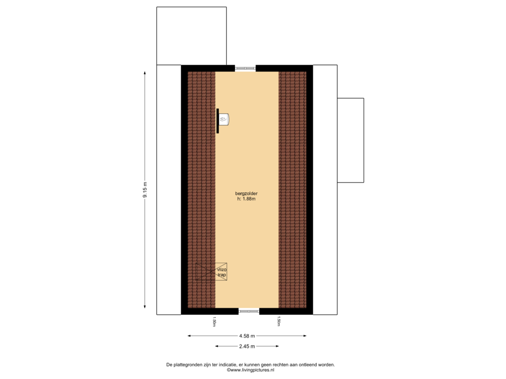 Bekijk plattegrond van zolder van Drogedijk 22