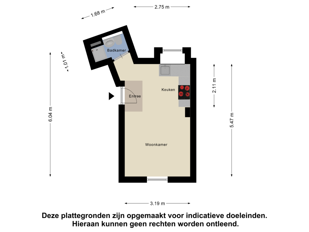 Bekijk plattegrond van Appartement van Oude Torenstraat 53