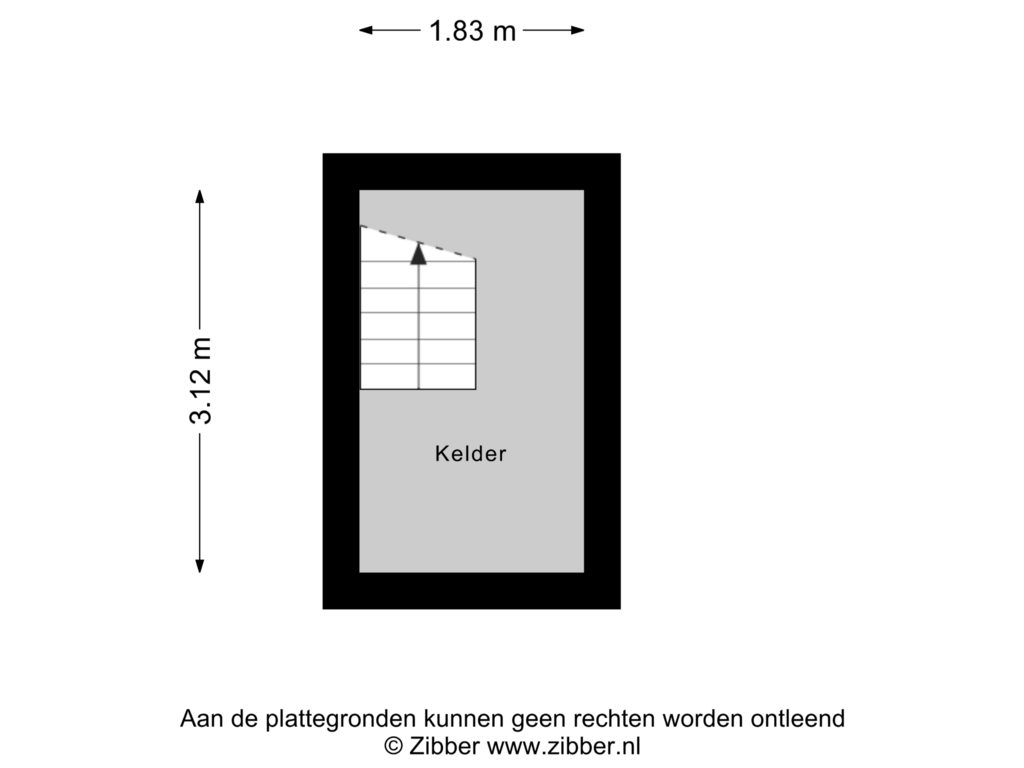 View floorplan of Kelder of President Steynstraat 55