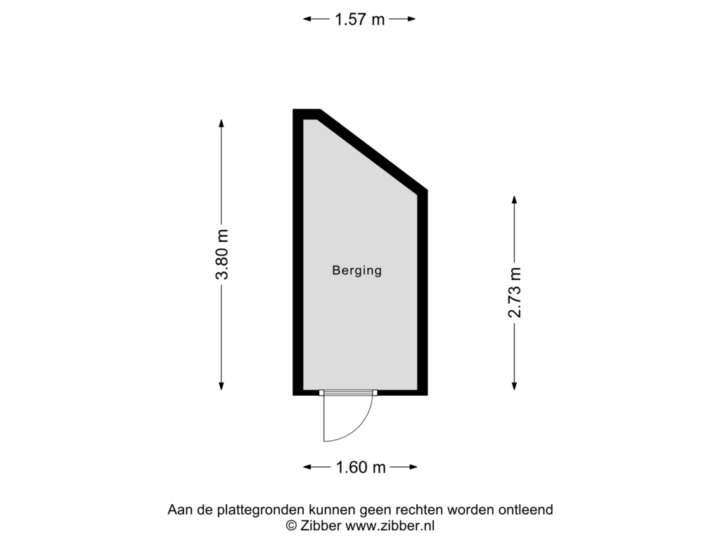 View floorplan of Berging of President Steynstraat 55