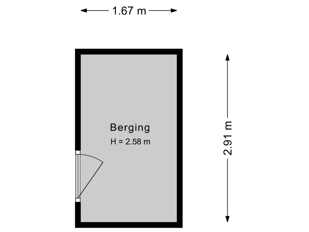 Bekijk plattegrond van Berging van Trompstraat 5-G