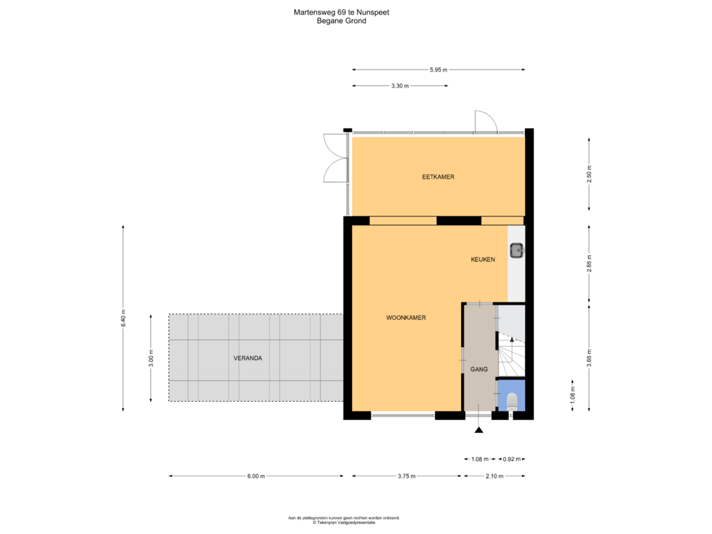 View floorplan of Begane Grond of Martensweg 69