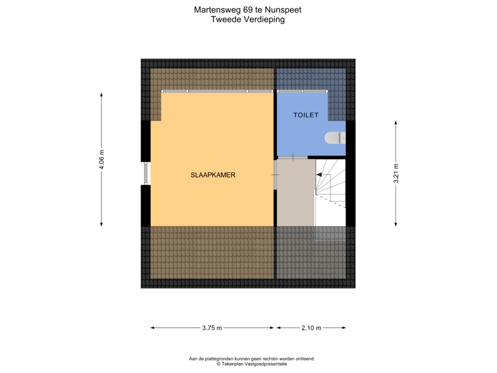 View floorplan of Tweede Verdieping of Martensweg 69