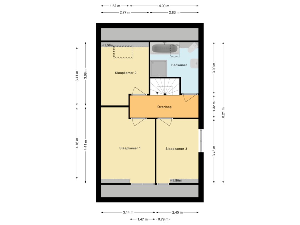 Bekijk plattegrond van Eerste verdieping van Brandnetellaan 9