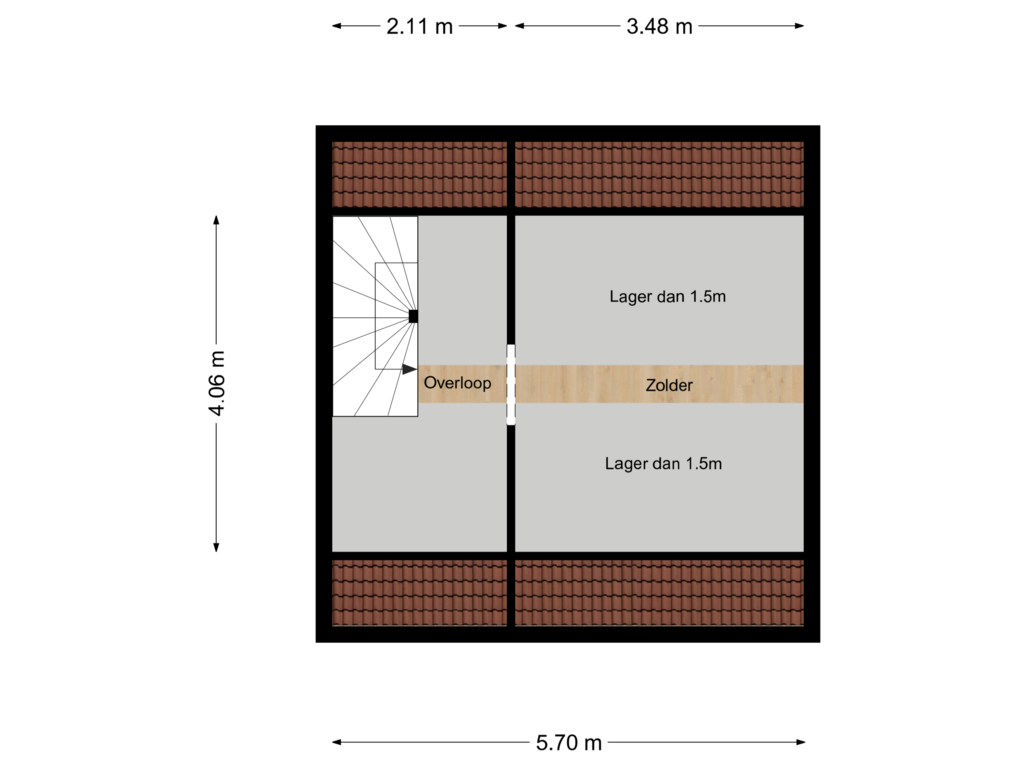 Bekijk plattegrond van Zolder van Ranonkelstraat 29