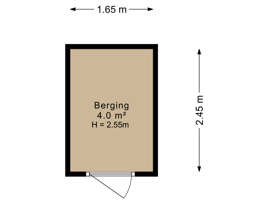 View floorplan of Berging of Europaplein 34-G