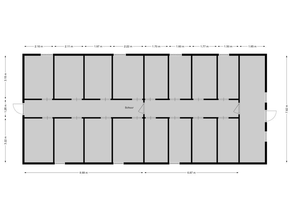 Bekijk plattegrond van Schuur van Broekdijkje 1