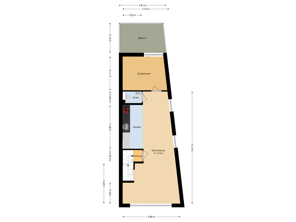 Bekijk plattegrond van Eerste verdieping van Hogelanden W.Z. 82-BS