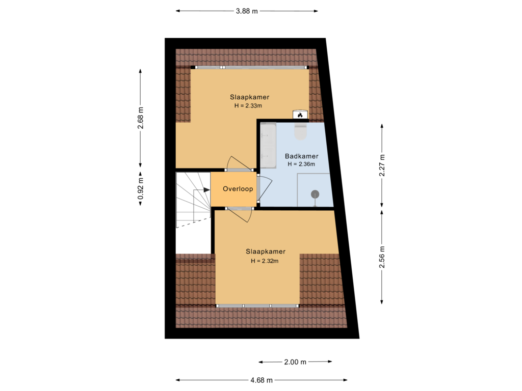 Bekijk plattegrond van Tweede verdieping van Hogelanden W.Z. 82-BS