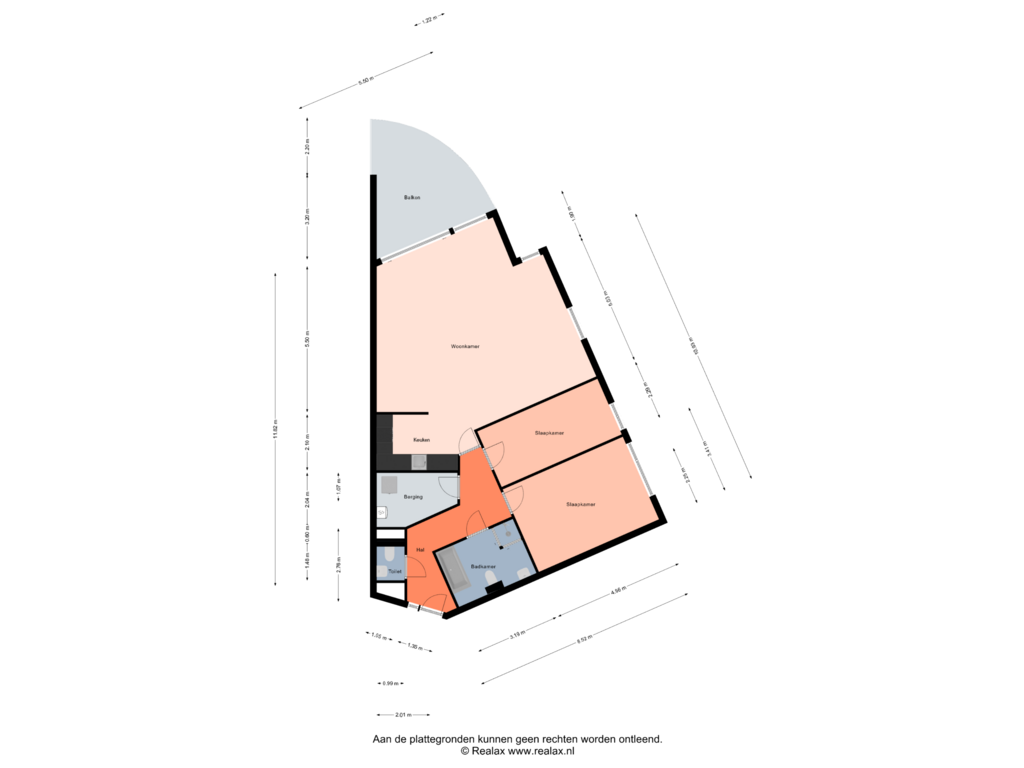 View floorplan of Verdieping of Waterkant 90