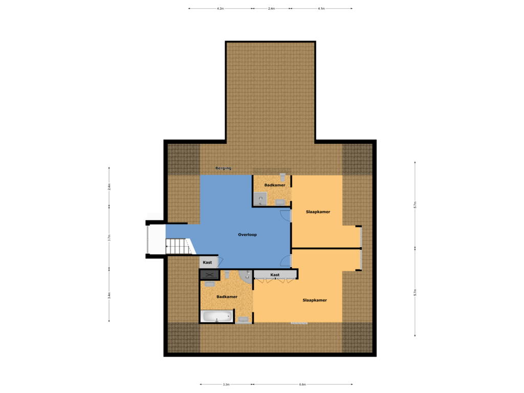 Bekijk plattegrond van 1ste verdieping van Molenweg 6