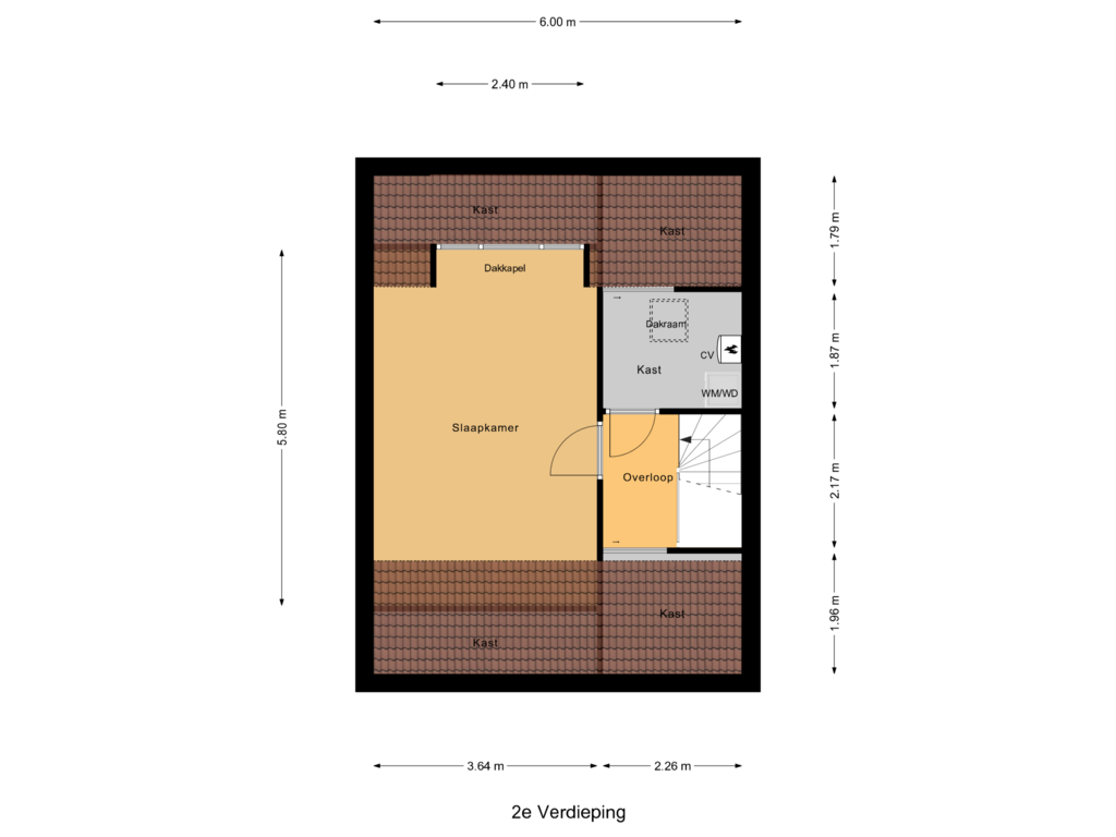 Bekijk plattegrond van 2e Verdieping van Stakman Bossestraat 64