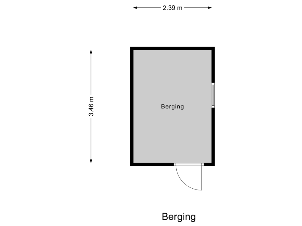 Bekijk plattegrond van Berging van Stakman Bossestraat 64