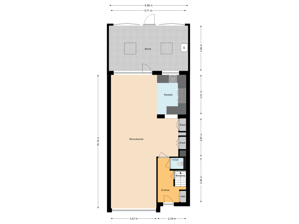 Bekijk plattegrond van Begane grond van Hazelaar 71