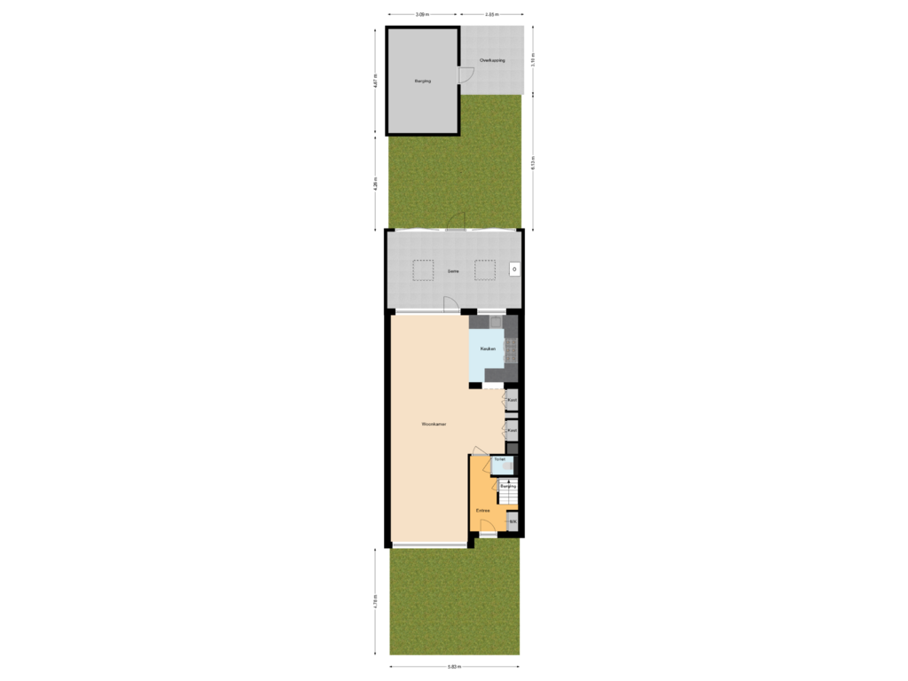 Bekijk plattegrond van Situatie van Hazelaar 71