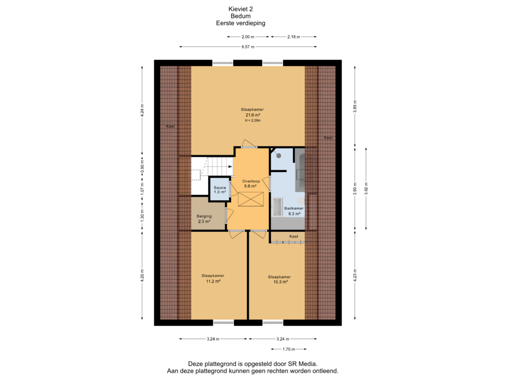 View floorplan of Eerste verdieping of Kieviet 2