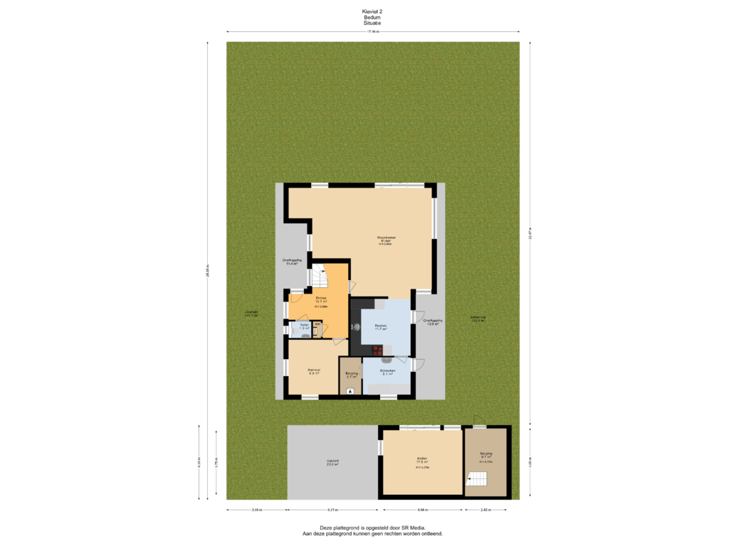 View floorplan of Situatie of Kieviet 2