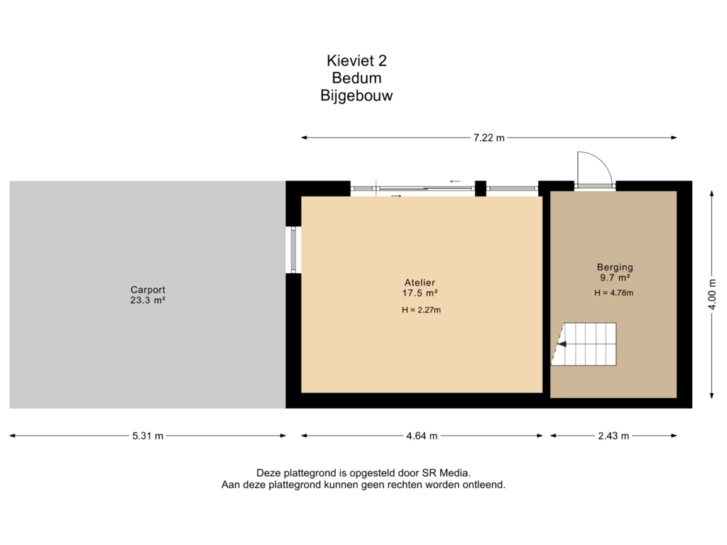 View floorplan of Bijgebouw of Kieviet 2