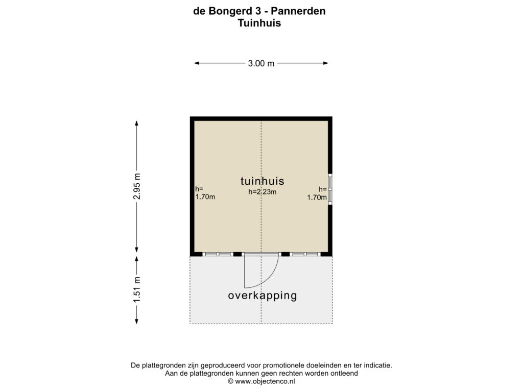 Bekijk plattegrond van TUINHUIS van de Bongerd 3