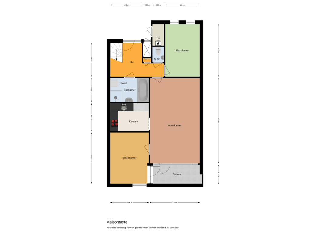 Bekijk plattegrond van Maisonnette van Molenplein 21