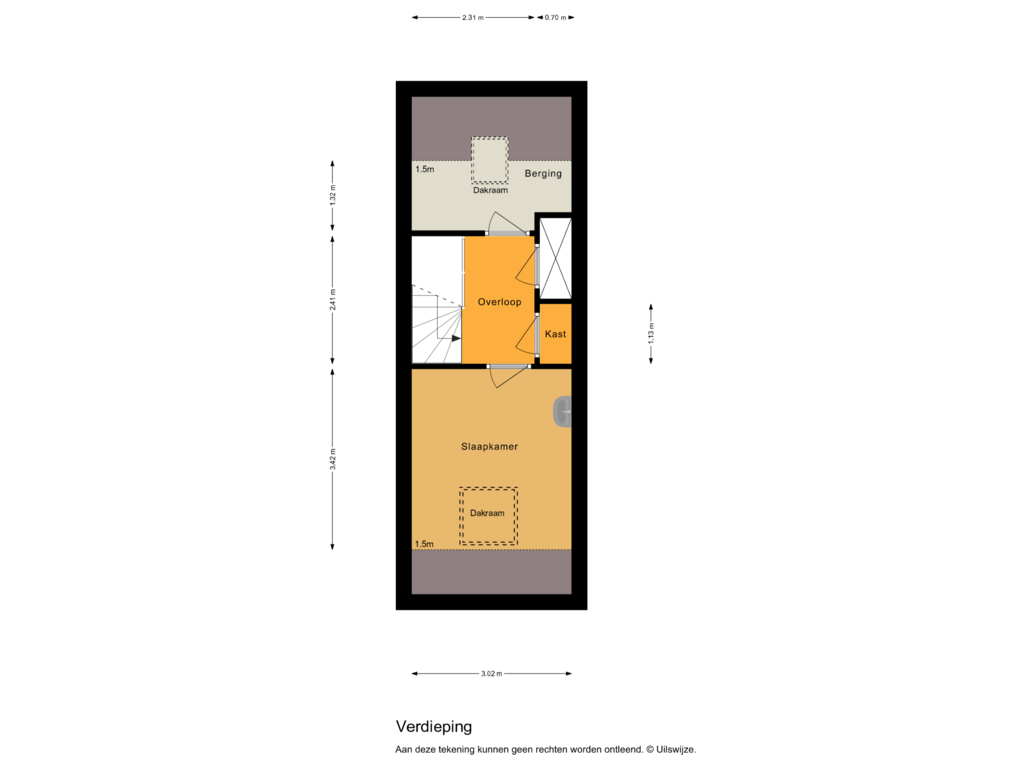 Bekijk plattegrond van Verdieping van Molenplein 21