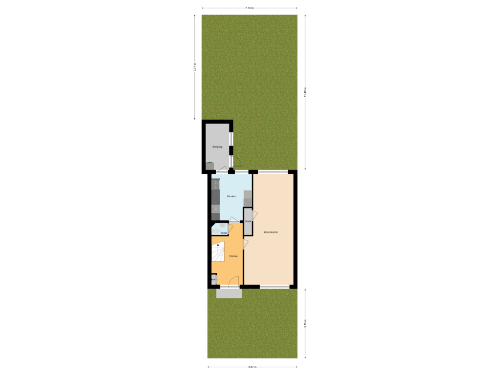 View floorplan of Situatie of 't Zuden 11